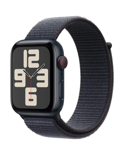 Apple Watch SE (2024) GPS 44mm  Midnight Aluminium Case, Ink Sport Loop MXEP3