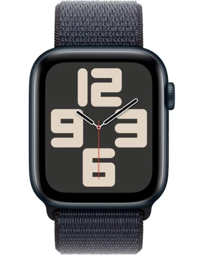 Apple Watch SE (2024) GPS 44mm  Midnight Aluminium Case, Ink Sport Loop MXEP3