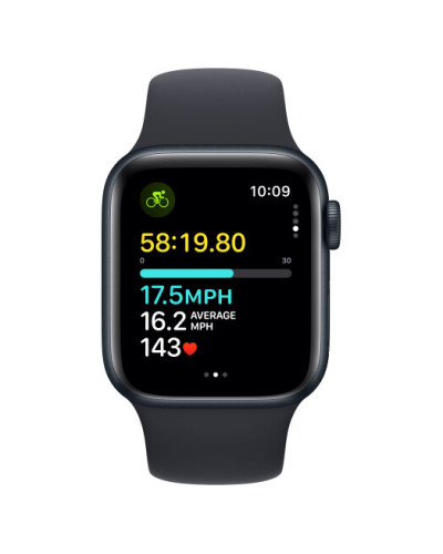 Apple Watch SE (2024) GPS+LTE 40mm Midnight Aluminium Case with Midnight Sport Band M/L (MXGD3)