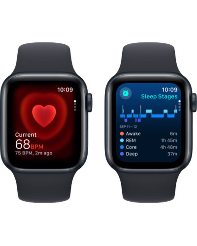 Apple Watch SE (2024) GPS+LTE 40mm Midnight Aluminium Case with Midnight Sport Band M/L (MXGD3)