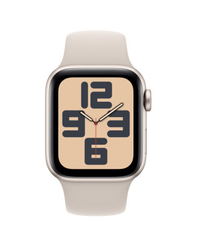 Apple Watch SE (2024) GPS+LTE 40mm Starlight Aluminium Case with Starlight Sport Band - S/M (MXGJ3)