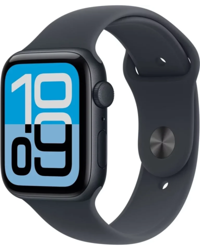 Apple Watch SE 3 (2025) GPS + LTE 44mm Midnight Aluminum Case with Midnight Sport Band S/M MEPH4
