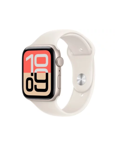 Apple Watch SE 3 (2025) GPS 40mm Starlight Aluminum Case with Starlight Sport Band S/M MEH34