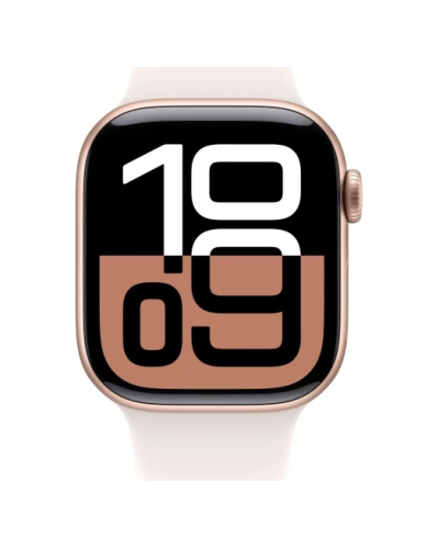Apple Watch Series 10 GPS 46mm MWX23 Rose Gold Aluminum case with Light Blush Solo Loop