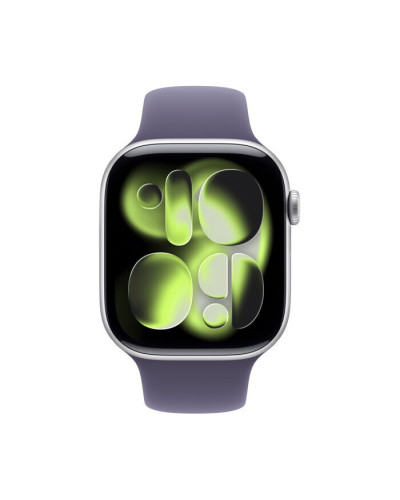 Apple watch Series 11 42mm GPS + LTE Silver Aluminium Case with Purple Fog Sport Band – M/L MF8J4