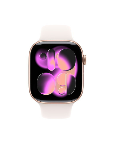 Apple Watch Series 11 42mm GPS Rose Gold Aluminium Case with Light Blush Sport Band - S/M (MEU04)