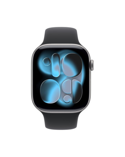 Apple Watch Series 11 46mm GPS Space Grey Aluminium Case with Black Sport Band - S/M MEV04