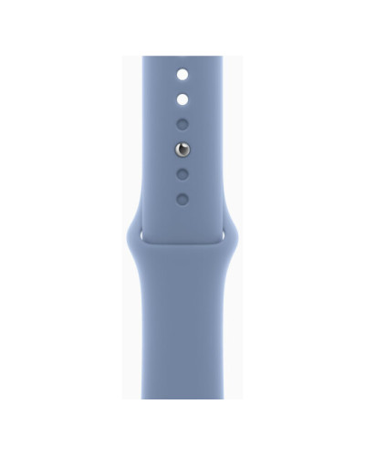 Apple Watch Series 9 GPS 41mm Silver Aluminium Case with Storm Blue Sport Band