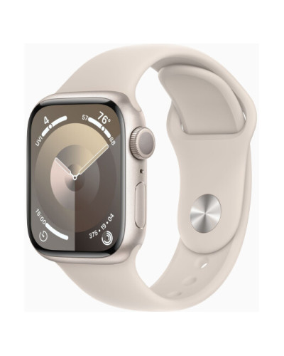 Apple Watch Series 9 GPS 41mm Starlight Aluminium Case with Starlight Sport Band