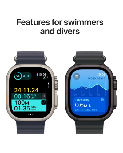 Apple Watch Ultra 2 2024 GPS + Cellular 49mm Black Titan Case with Black Ocean Band (MX4P3)