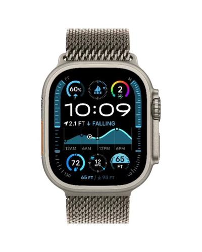 Apple Watch Ultra 2 2024 GPS + Cellular 49mm Natural Titanium Case with Natural Titanium Milanese Loop  L  (MX5T3)
