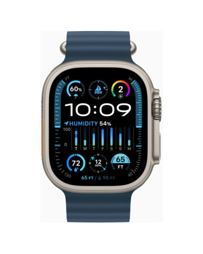 Apple Watch Ultra 2 GPS + Cellular, 49mm Titanium Case with Blue Ocean Band (MREG3)