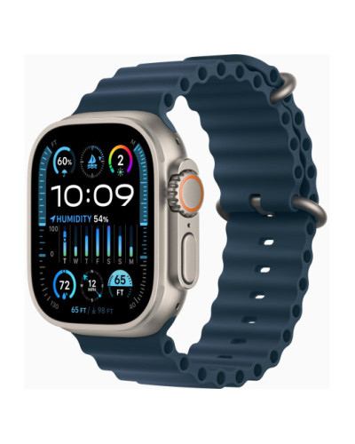 Apple Watch Ultra 2 GPS + Cellular, 49mm Titanium Case with Blue Ocean Band (MREG3)