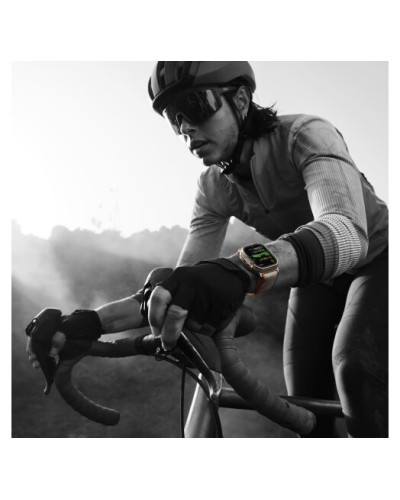 Apple Watch Ultra 2 GPS + Cellular, 49mm Titanium Case with Blue/Black Trail Loop - M/L (MRF63)