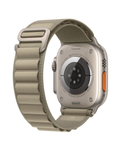Apple Watch Ultra 2 GPS + Cellular, 49mm Titanium Case with Olive Alpine Loop - Medium (MREY3)