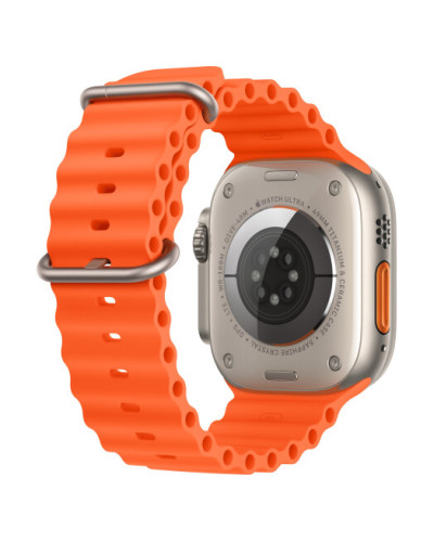 Apple Watch Ultra 2 GPS + Cellular, 49mm Titanium Case with Orange Ocean Band (MREH3)