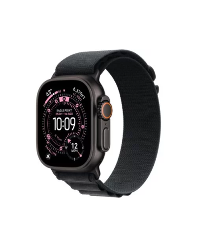 Apple Watch Ultra 3 GPS + LTE 49mm Black Titanium Case Black Alpine Loop – Medium MF0V4
