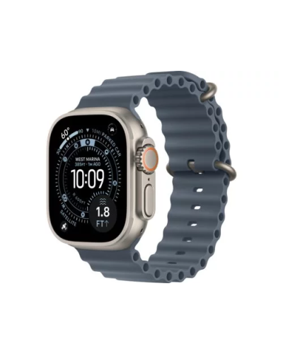 Apple Watch Ultra 3 GPS + LTE 49mm Natural Titanium Case Ancor Blue Ocean Band MEWH4