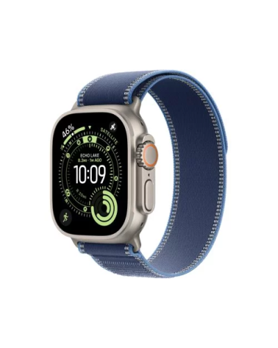 Apple Watch Ultra 3 GPS + LTE 49mm Natural Titanium Case Blue/Bright Blue Trail Loop – M/L  MEWU4