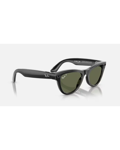 Ray-Ban Meta Skyler Shiny Black Polar G-15 Green RW4010 150-M