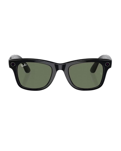 Ray-Ban Meta Wayfarer Shiny Black, G-15 Green RW4006 150-M este un model de ochelari de soare cu un design modern și elegant, care combină caracteristici inovative și un stil clasic. Iată o descriere 