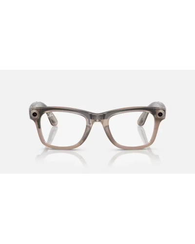 Ray-Ban Meta Wayfarer Shiny Warm Stone, Transitions Watermelon Red RW4006 150-M
